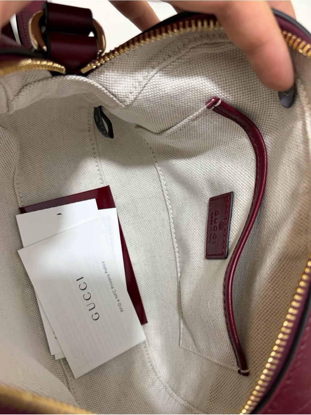 GUCCI Blondie Small shoulder bag in Rosso Ancora red leather - Picture 7 of 14